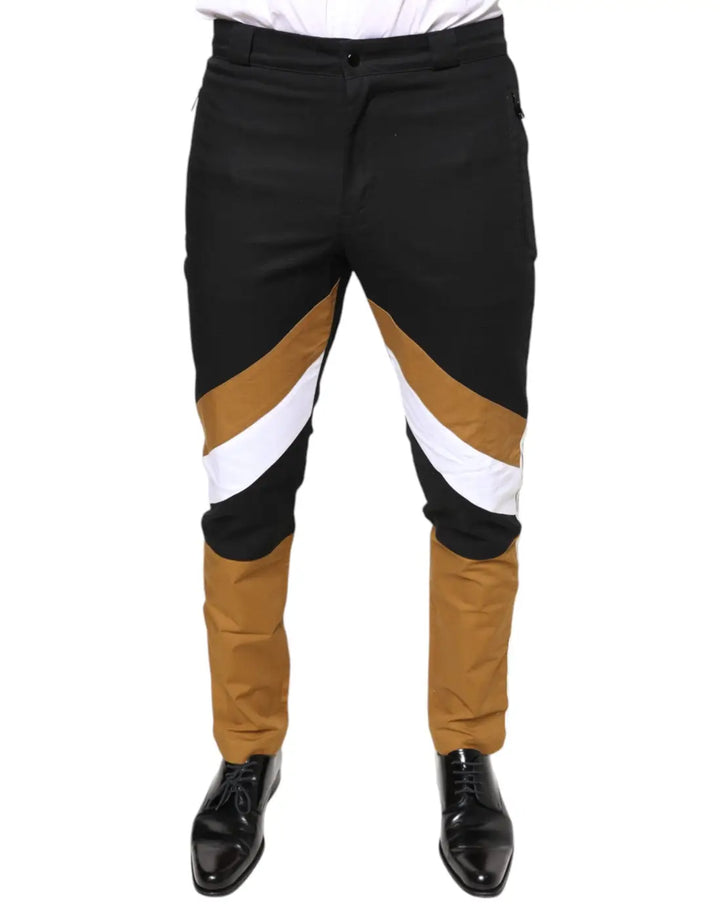 Dolce &amp; Gabbana Multicolor Stripe Skinny Cotton Pants