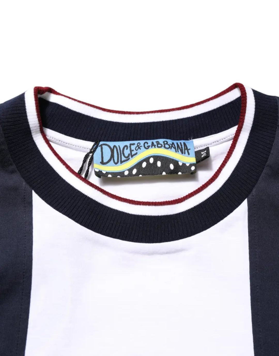Dolce &amp; Gabbana Multicolor Striped Cotton Men Crew Neck T-shirt