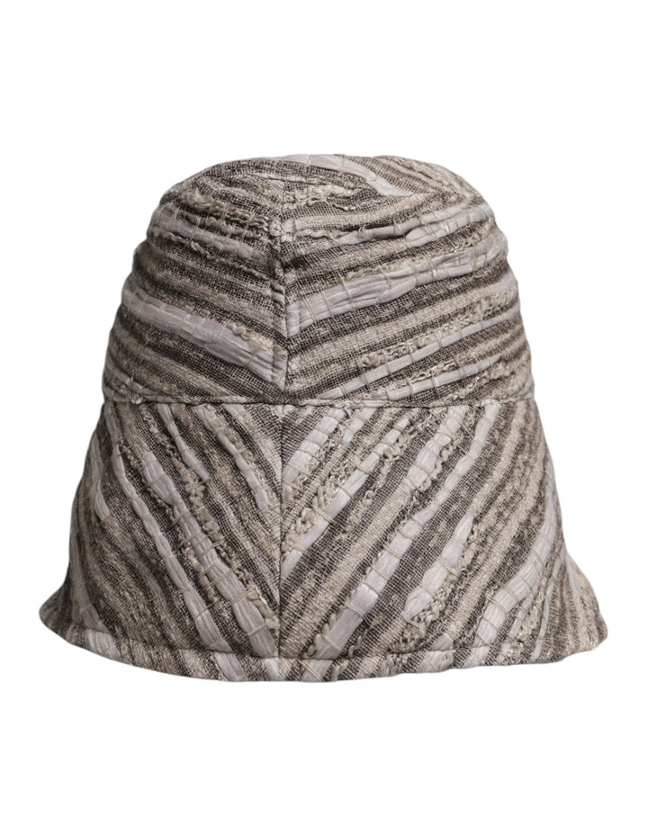 Dolce &amp; Gabbana Multicolor Stripes Cotton Bucket Cap