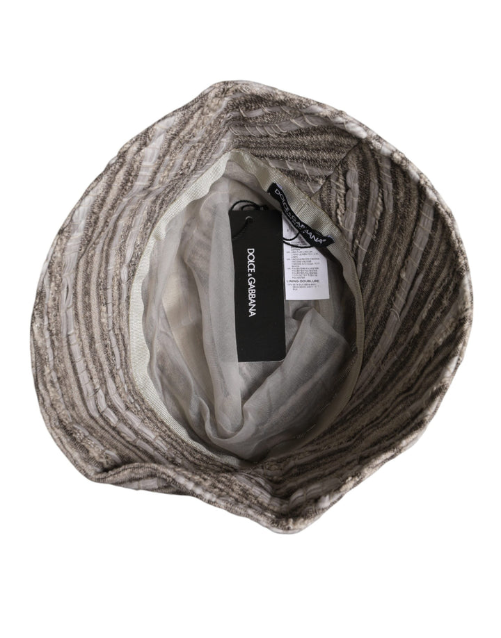 Dolce &amp; Gabbana Multicolor Stripes Cotton Bucket Cap