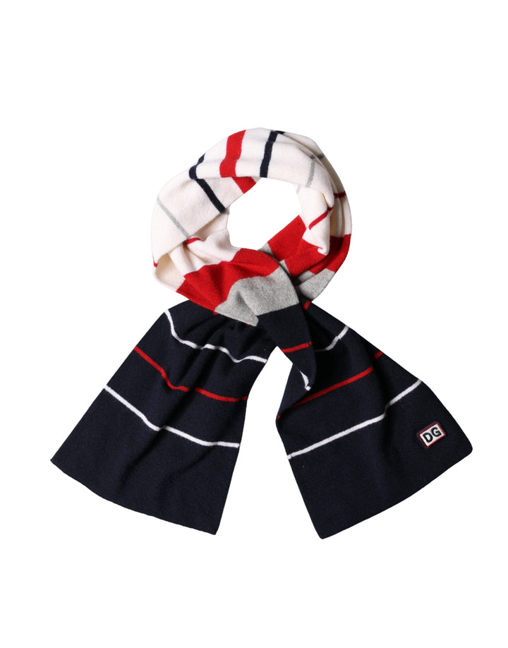 Dolce &amp; Gabbana Multicolor Stripes Shawl Neck Wrap 119cm x 20cm Scarf