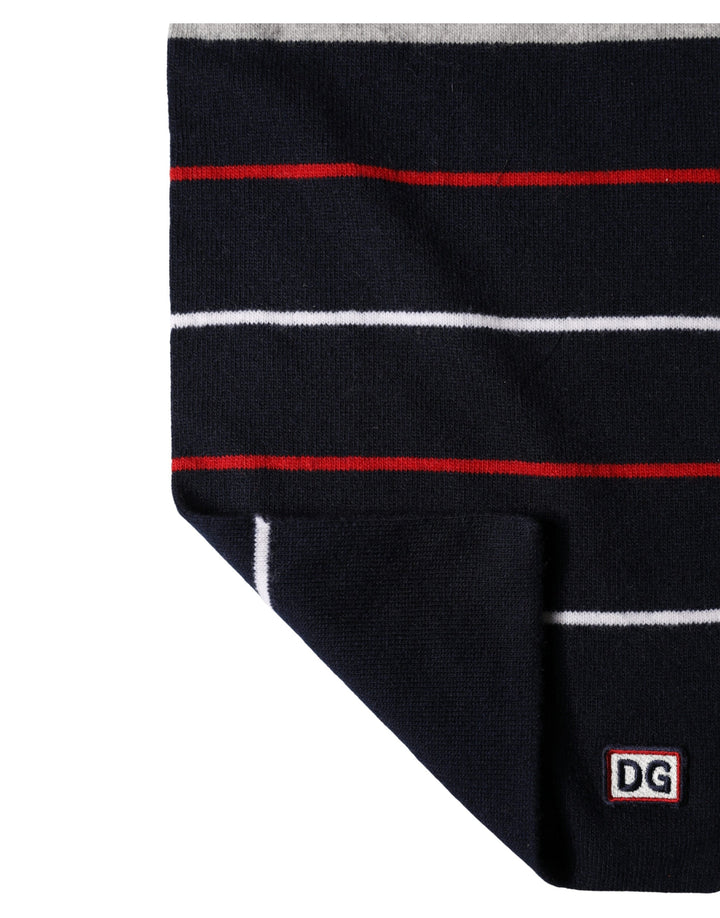 Dolce &amp; Gabbana Multicolor Stripes Shawl Neck Wrap 119cm x 20cm Scarf