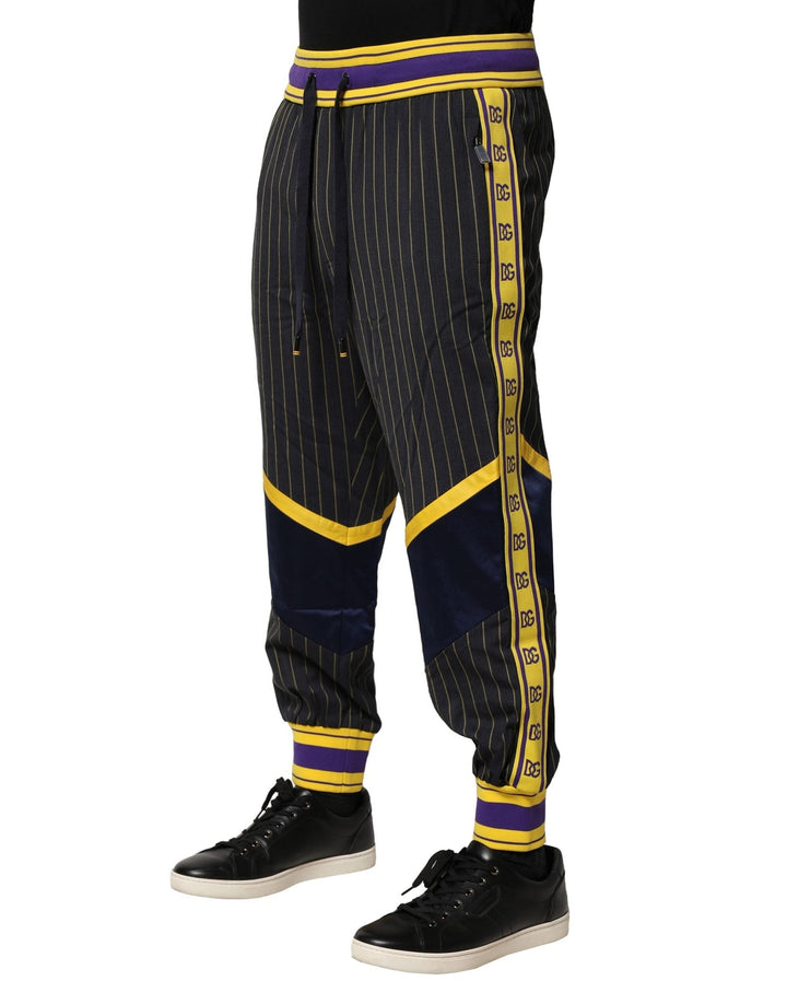 Dolce &amp; Gabbana Multicolor Stripes Wool Jogger Pants