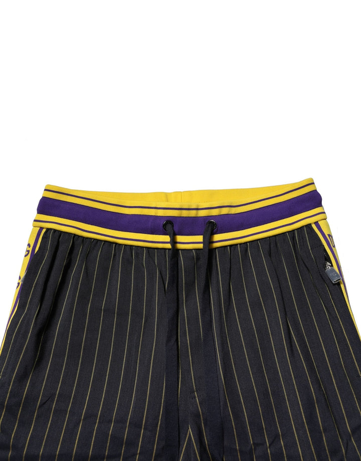 Dolce &amp; Gabbana Multicolor Stripes Wool Jogger Pants