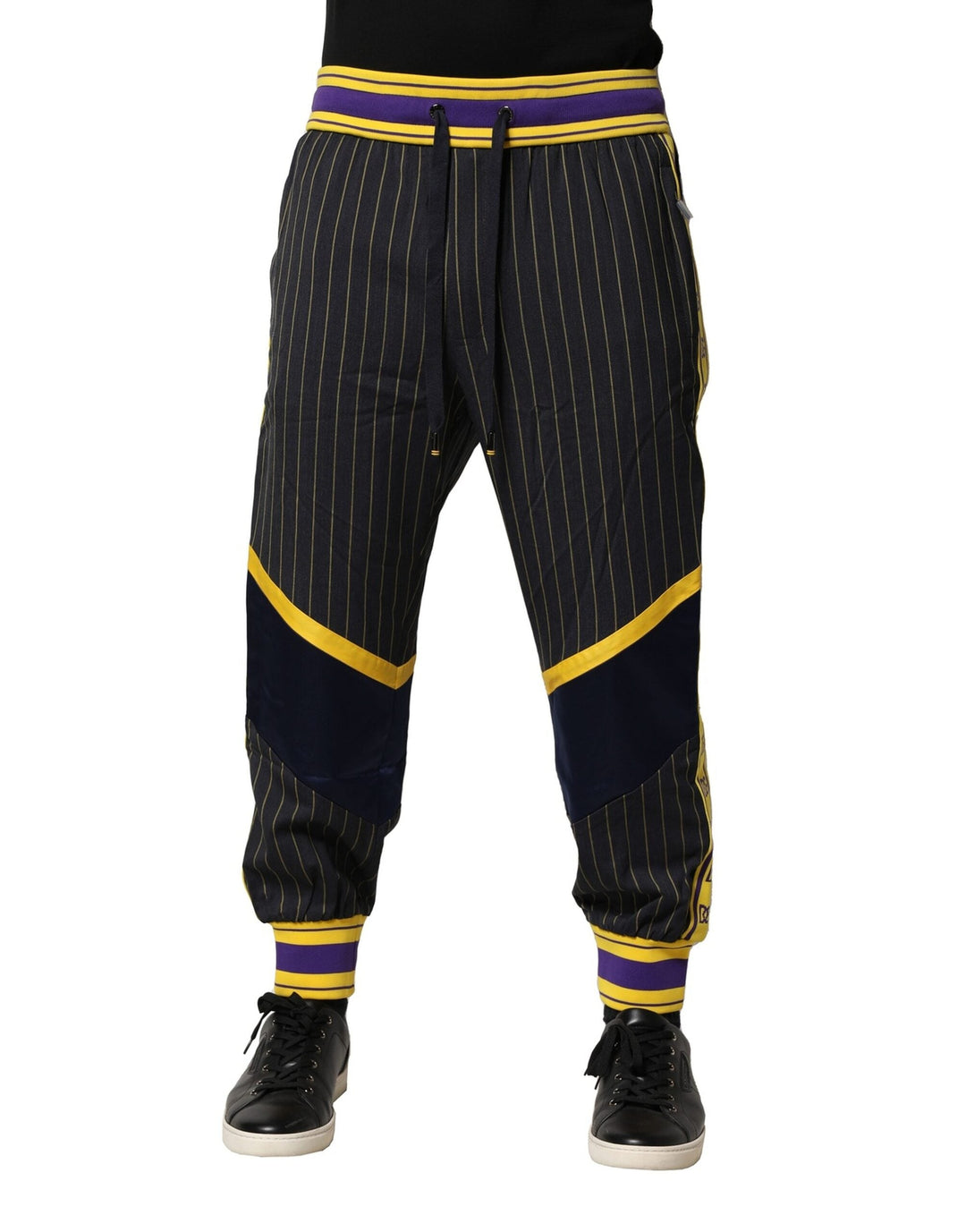 Dolce &amp; Gabbana Multicolor Stripes Wool Jogger Pants