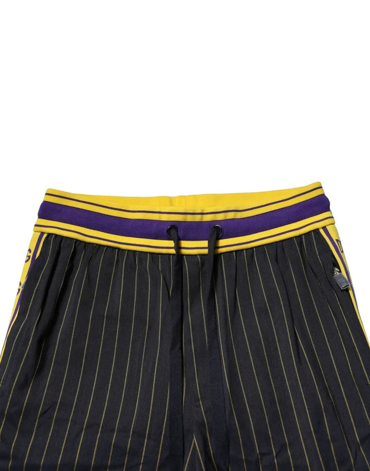 Dolce &amp; Gabbana Multicolor Stripes Wool Jogger Pants