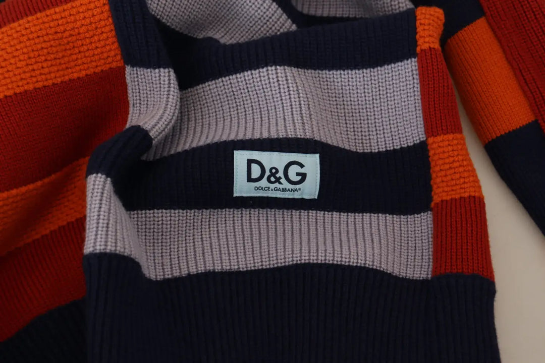 Dolce &amp; Gabbana Multicolor Stripes Wool Pullover Sweater