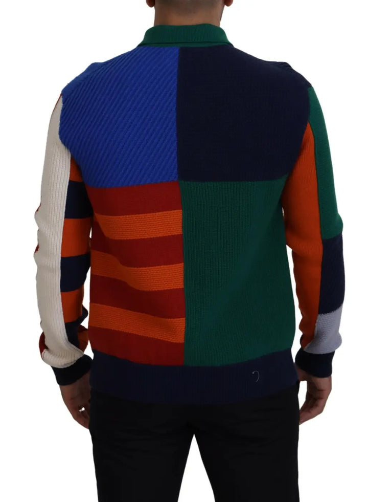 Dolce &amp; Gabbana Multicolor Stripes Wool Pullover Sweater