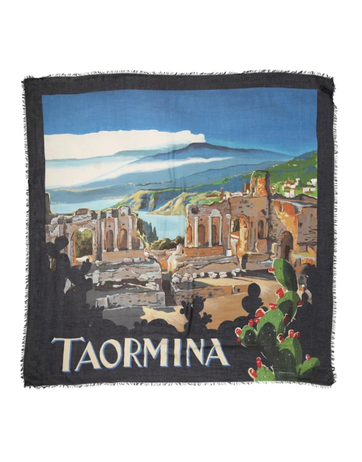 Dolce &amp; Gabbana Multicolor Taormina Modal Shawl 130cm x Men Scarf