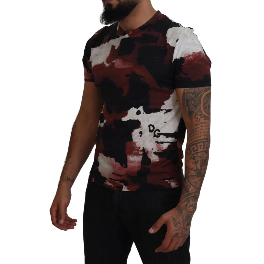 Dolce &amp; Gabbana Multicolor Tie Dye Cotton Crew Neck T-shirt