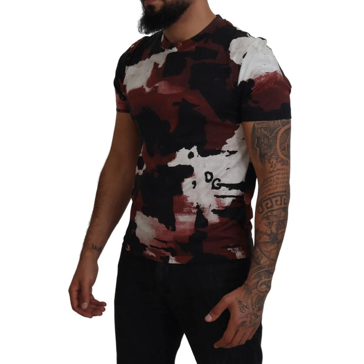 Dolce &amp; Gabbana Multicolor Tie Dye Cotton Crew Neck T-shirt