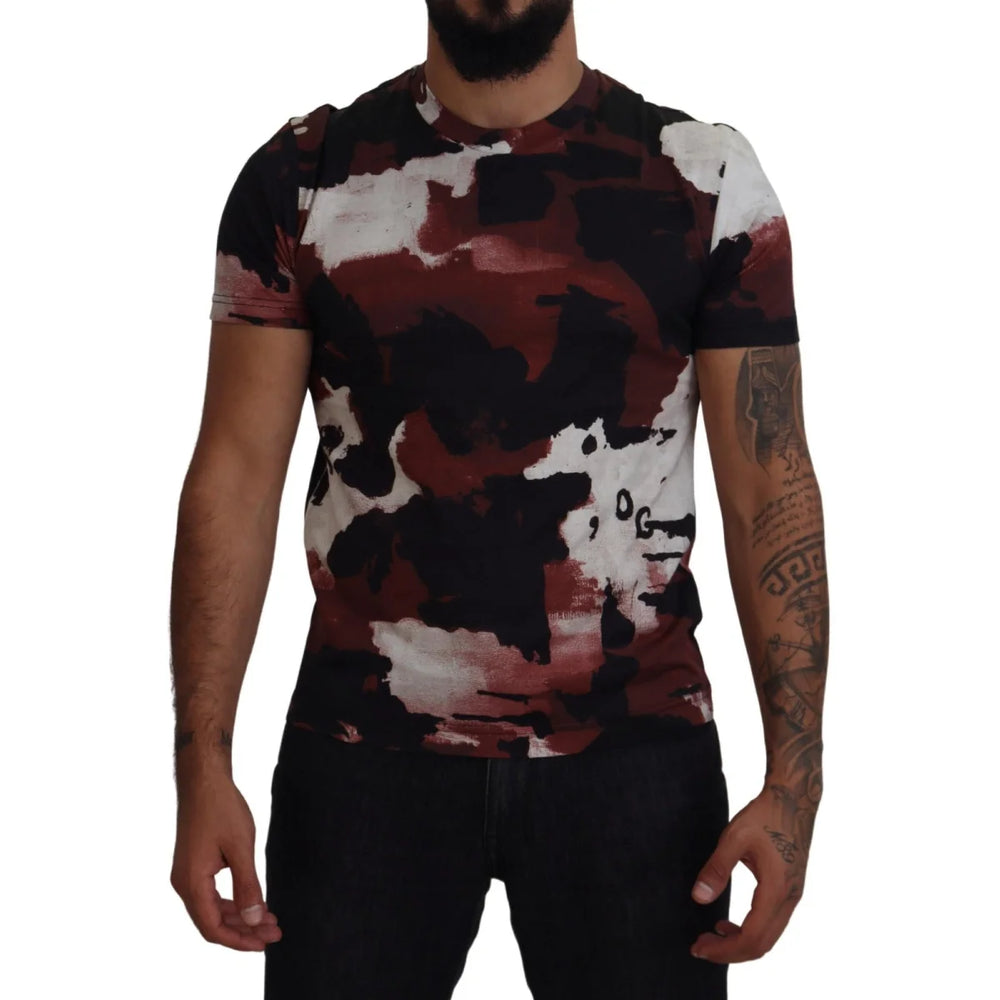 Dolce & Gabbana Multicolor Tie Dye Cotton Crew Neck T-shirt