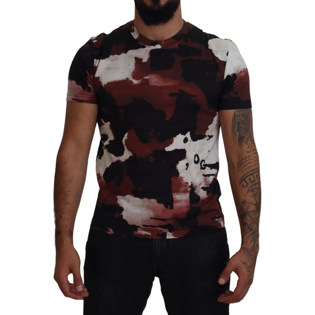 Dolce &amp; Gabbana Multicolor Tie Dye Cotton Crew Neck T-shirt