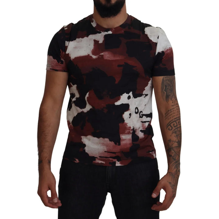 Dolce &amp; Gabbana Multicolor Tie Dye Cotton Crew Neck T-shirt