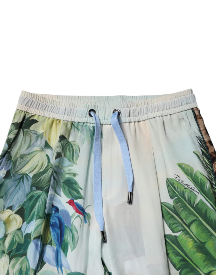 Dolce &amp; Gabbana Multicolor Tropical Jogger Sweatpants Pants