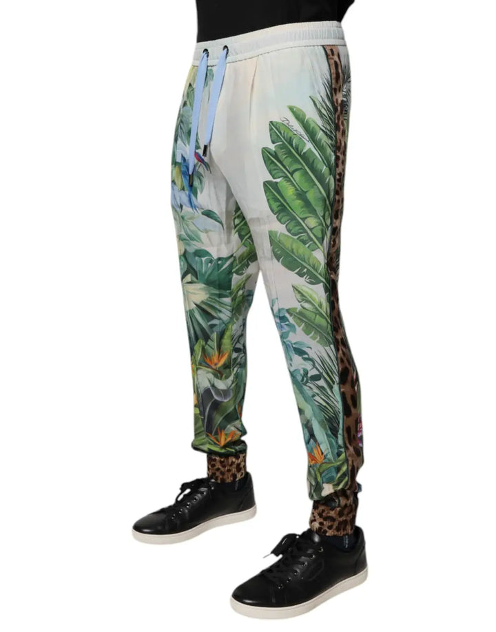 Dolce &amp; Gabbana Multicolor Tropical Jogger Sweatpants Pants