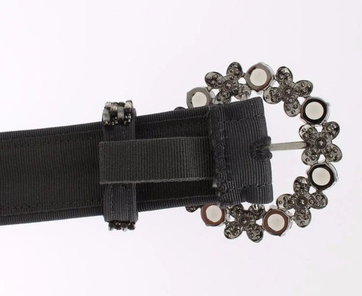 Dolce &amp; Gabbana Multicolor Wide Crystal Buckle Sequined Belt