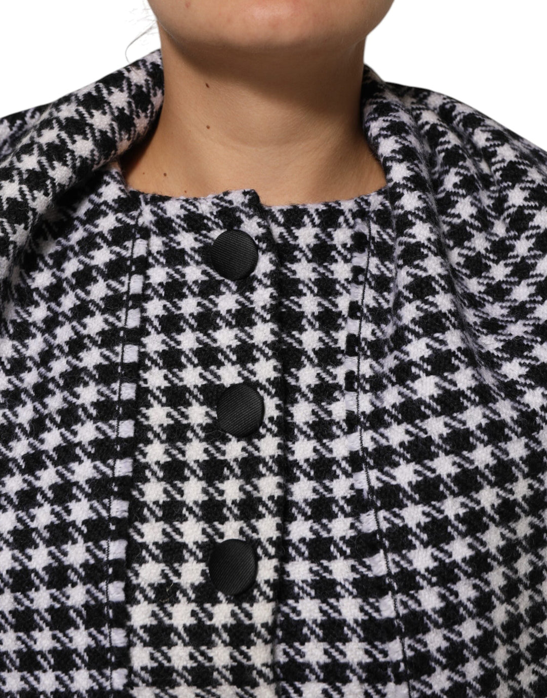 Dolce &amp; Gabbana Capes - Multicolor Wool Monochrome Patterned Jacket