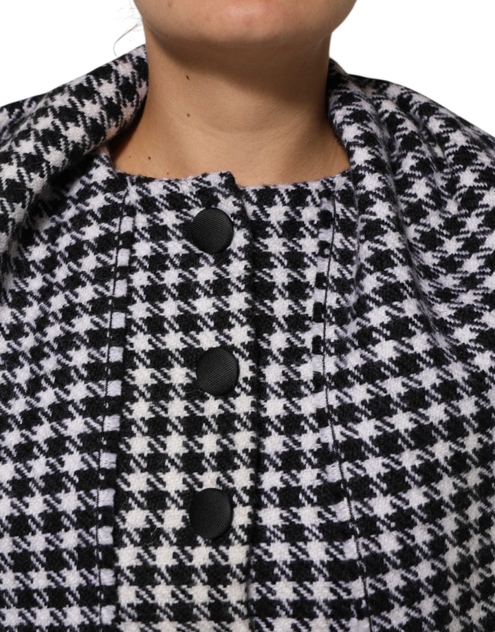 Dolce &amp; Gabbana Capes - Multicolor Wool Monochrome Patterned Jacket