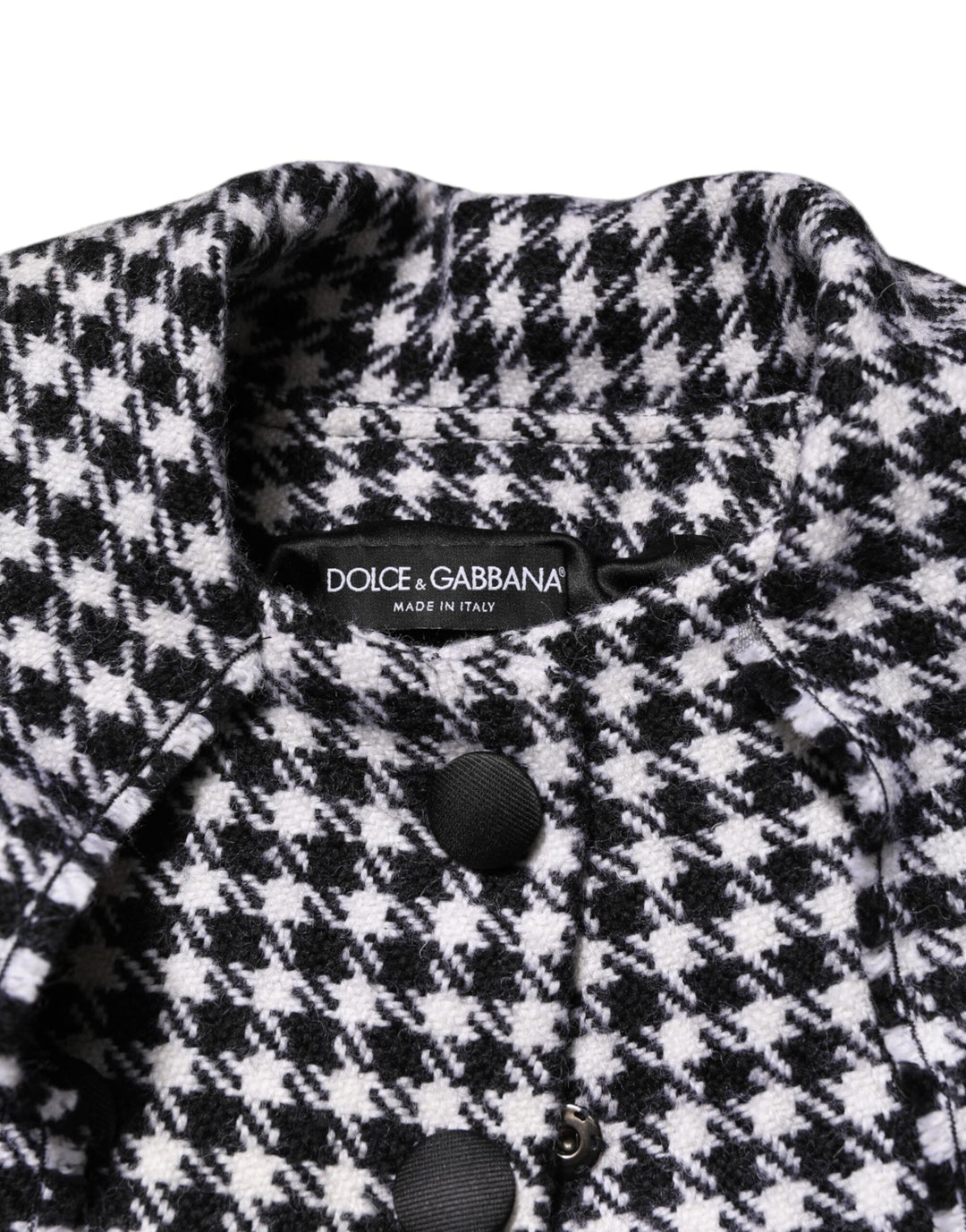 Dolce &amp; Gabbana Capes - Multicolor Wool Monochrome Patterned Jacket