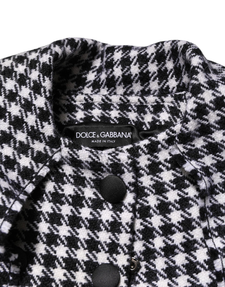 Dolce &amp; Gabbana Capes - Multicolor Wool Monochrome Patterned Jacket