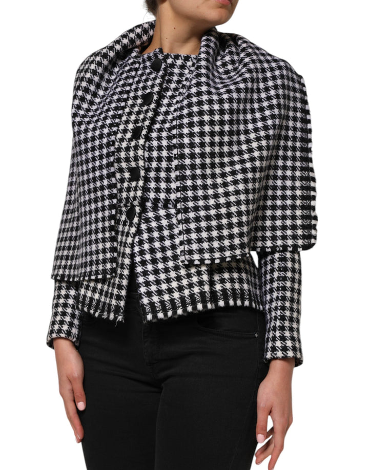 Dolce &amp; Gabbana Capes - Multicolor Wool Monochrome Patterned Jacket