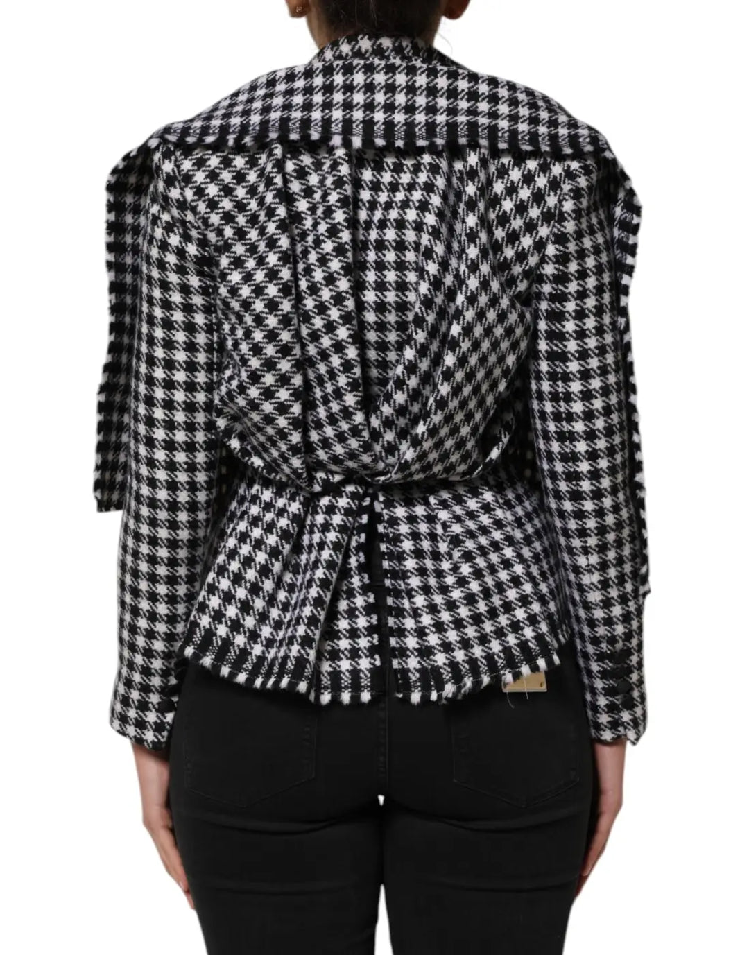 Dolce &amp; Gabbana Multicolor Wool Monochrome Patterned Jacket
