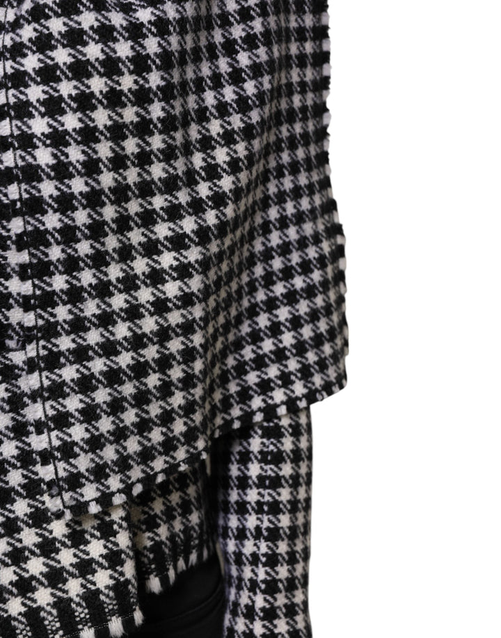 Dolce &amp; Gabbana Capes - Multicolor Wool Monochrome Patterned Jacket
