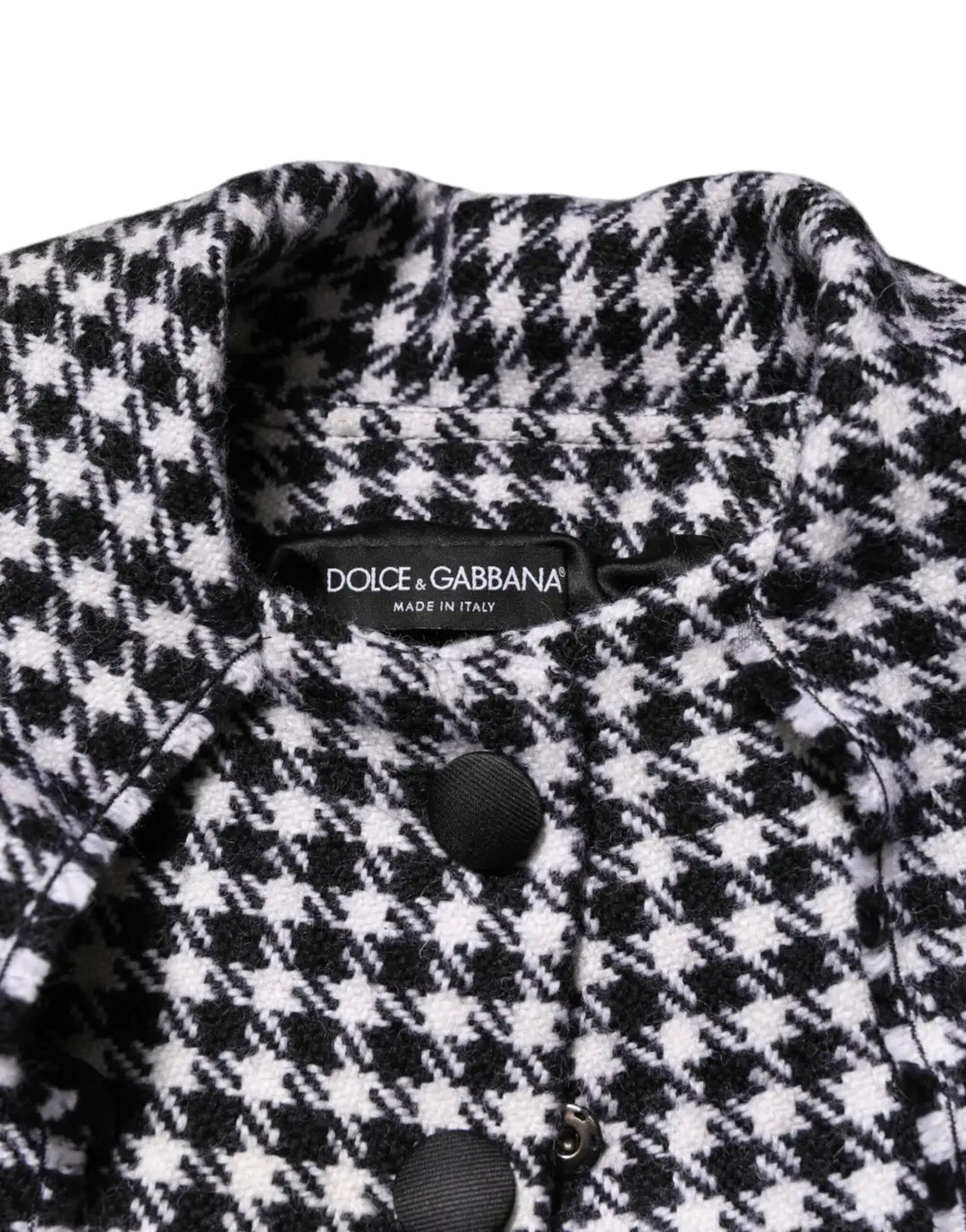 Dolce &amp; Gabbana Multicolor Wool Monochrome Patterned Jacket