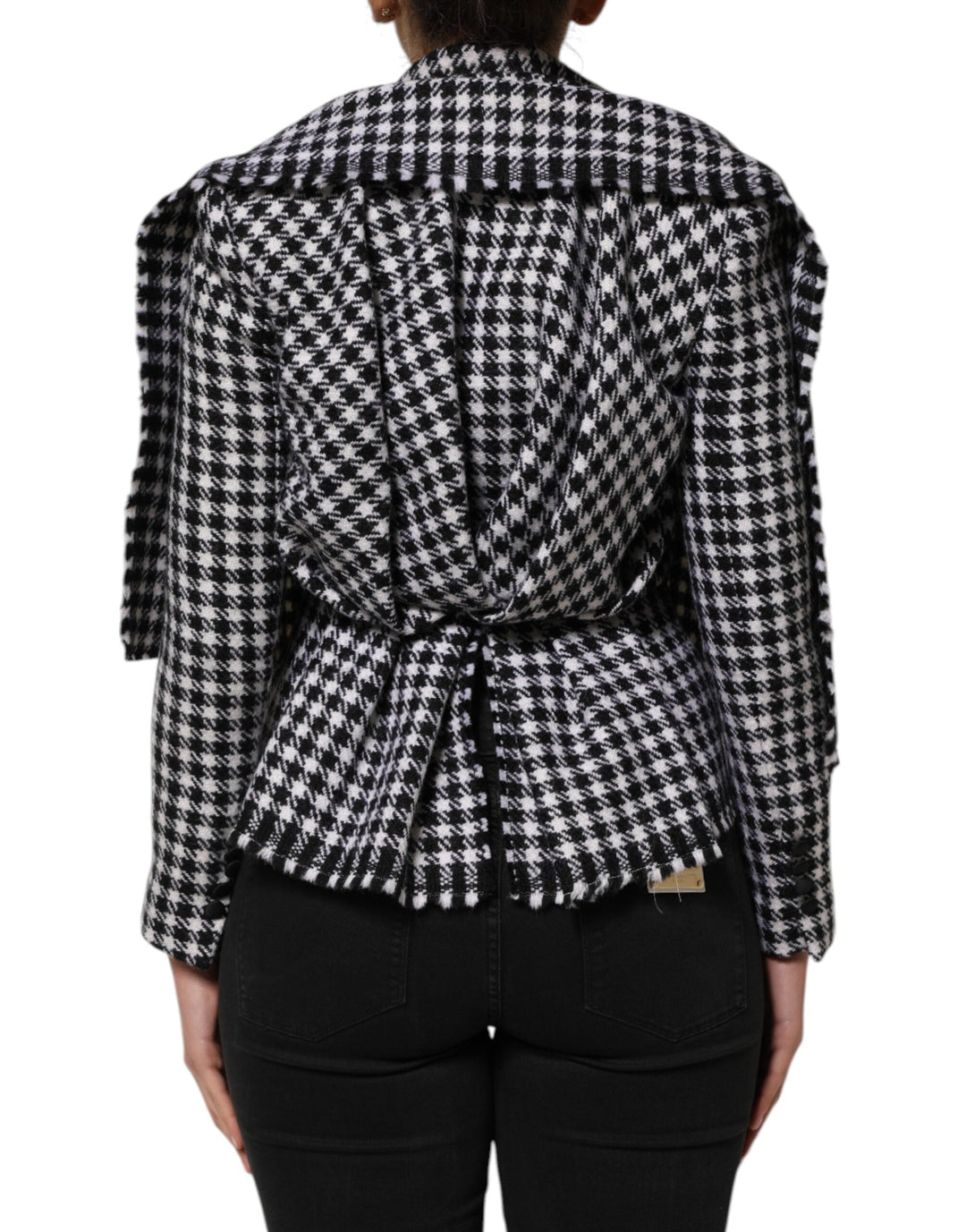 Dolce &amp; Gabbana Capes - Multicolor Wool Monochrome Patterned Jacket