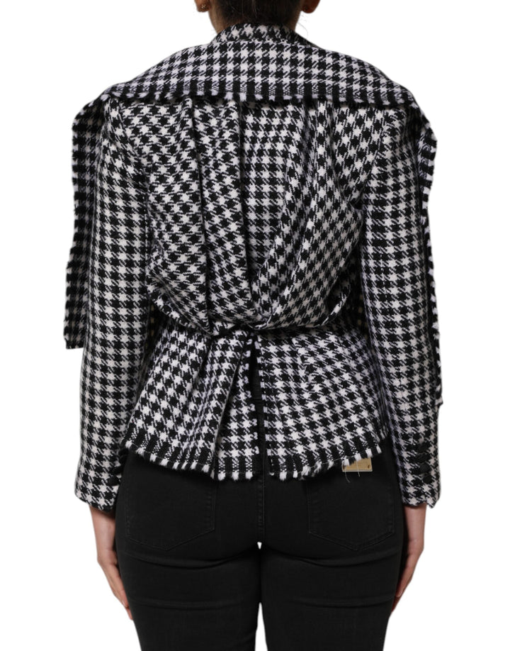Dolce &amp; Gabbana Capes - Multicolor Wool Monochrome Patterned Jacket