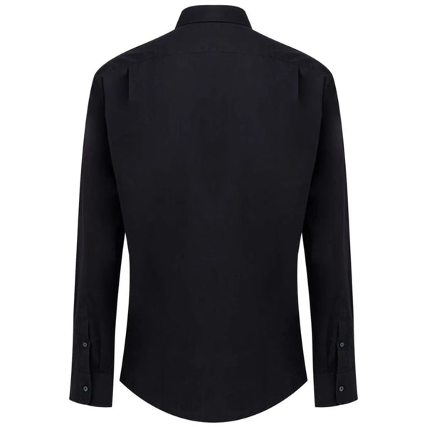 Dolce & Gabbana Navy Blue Cotton Dress Shirt