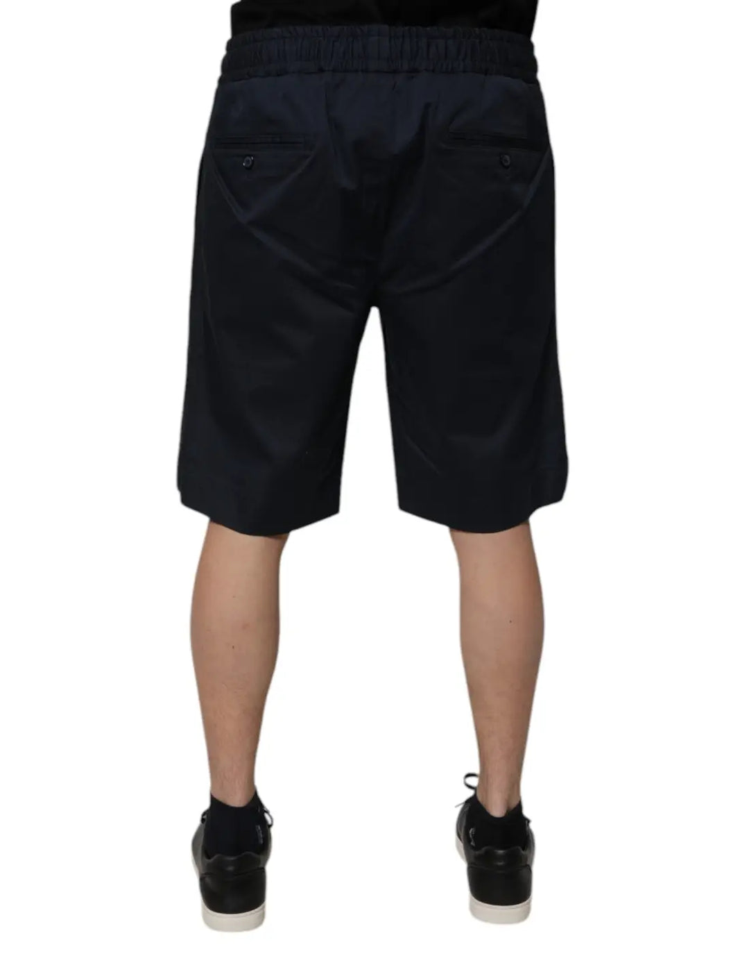 Dolce &amp; Gabbana Navy Blue Cotton Stretch Men Bermuda Shorts
