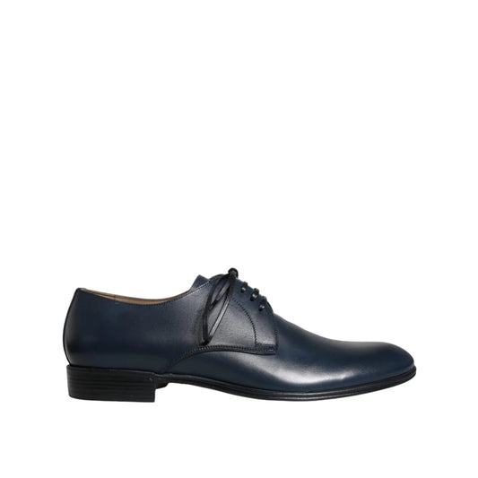 Dolce Gabbana Navy Blue Derby Dress Shoes for Men &