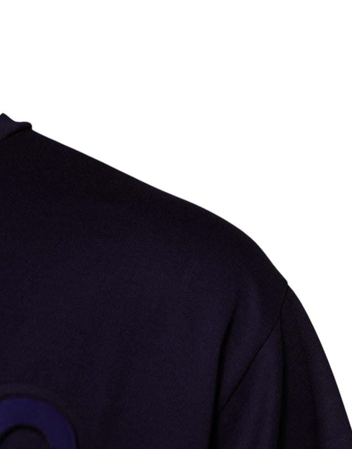 Dolce &amp; Gabbana Navy Blue Dg Logo Cotton Crew Neck T-shirt
