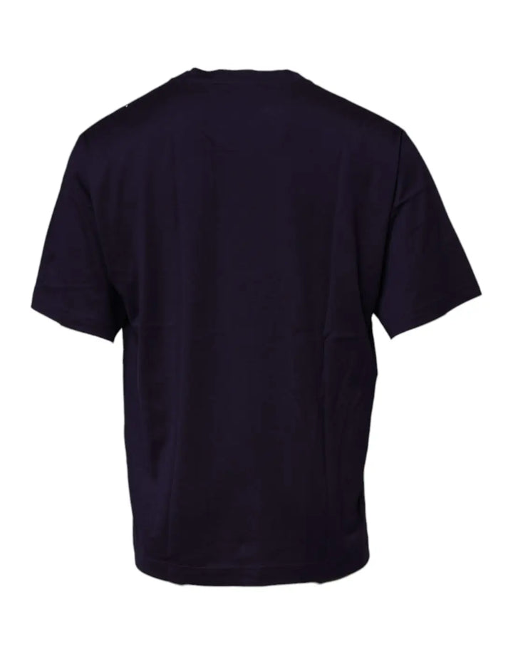 Dolce &amp; Gabbana Navy Blue DG Logo Cotton Crew Neck T-shirt