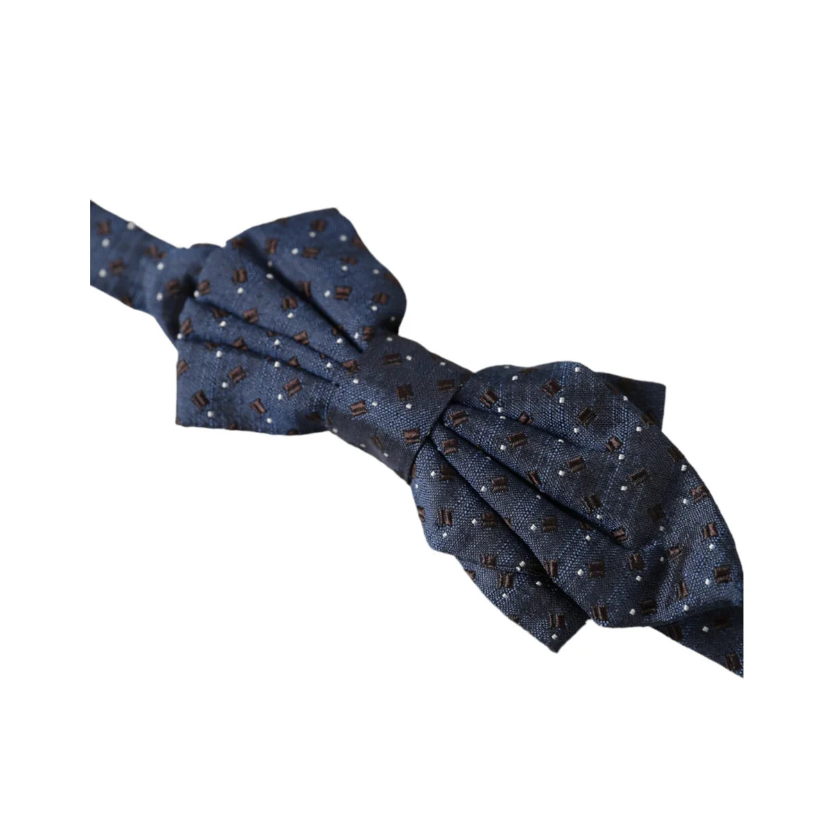 Dolce Gabbana Navy Blue Dress Bow Tie with Elegant Metal Clasp &
