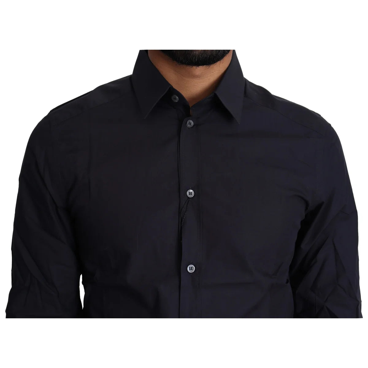 Dolce & Gabbana Navy Blue Slim Fit Dress Shirt for Men
