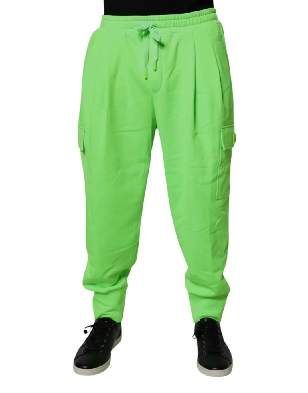 Dolce &amp; Gabbana Neon Green Cargo Jogger Men Sweatpants Pants