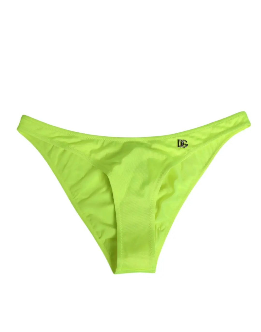 Dolce &amp; Gabbana Neon Green DG Logo Swim Briefs Women Underwear