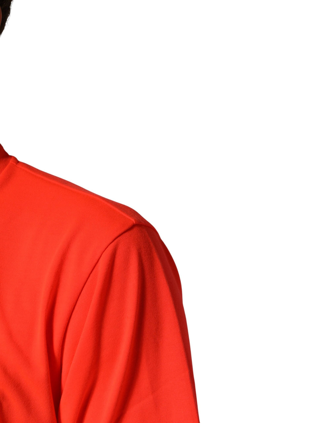 Dolce &amp; Gabbana Neon Orange Polyester Crew Neck Men T-shirt