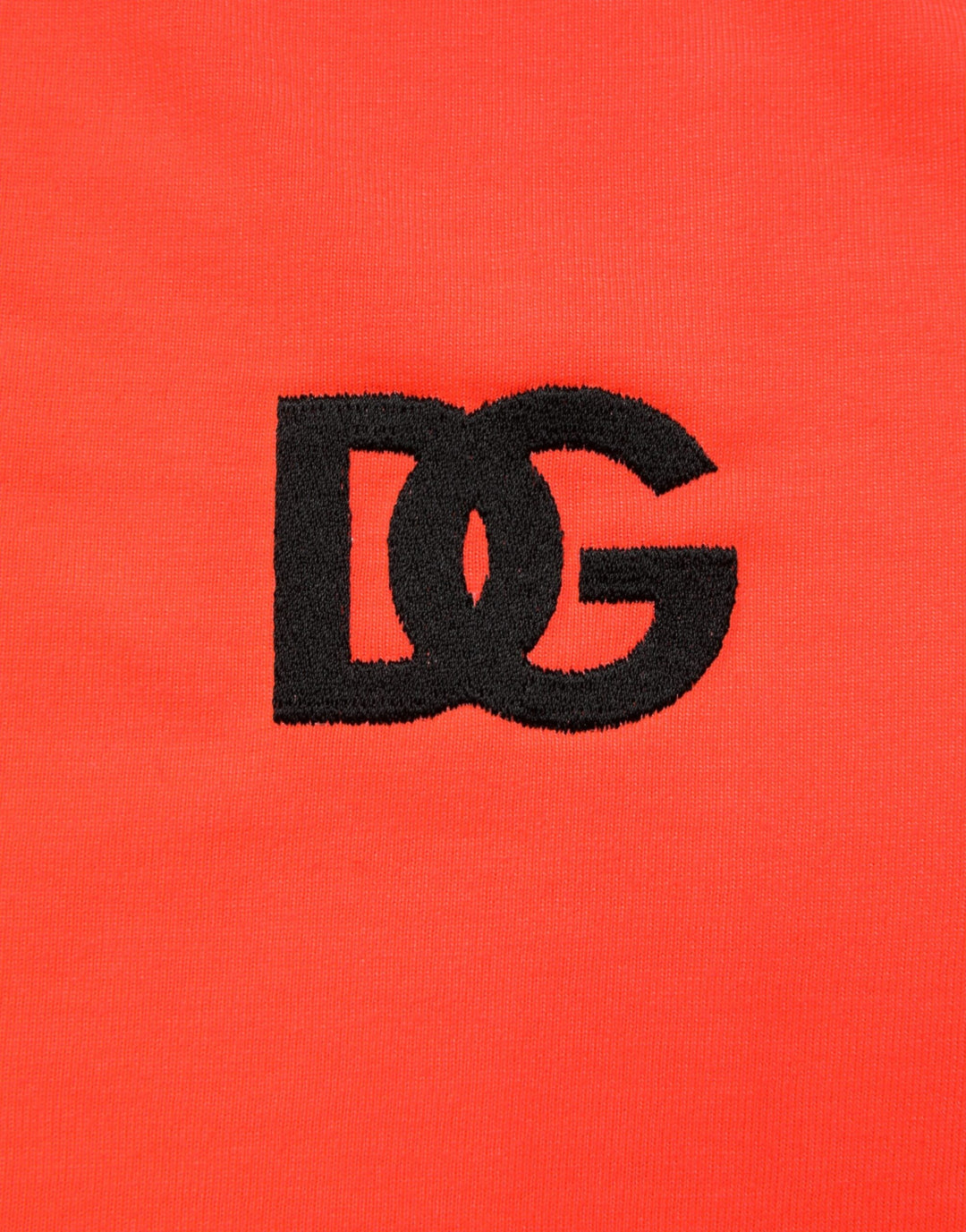 Dolce &amp; Gabbana Neon Orange Polyester Crew Neck Men T-shirt