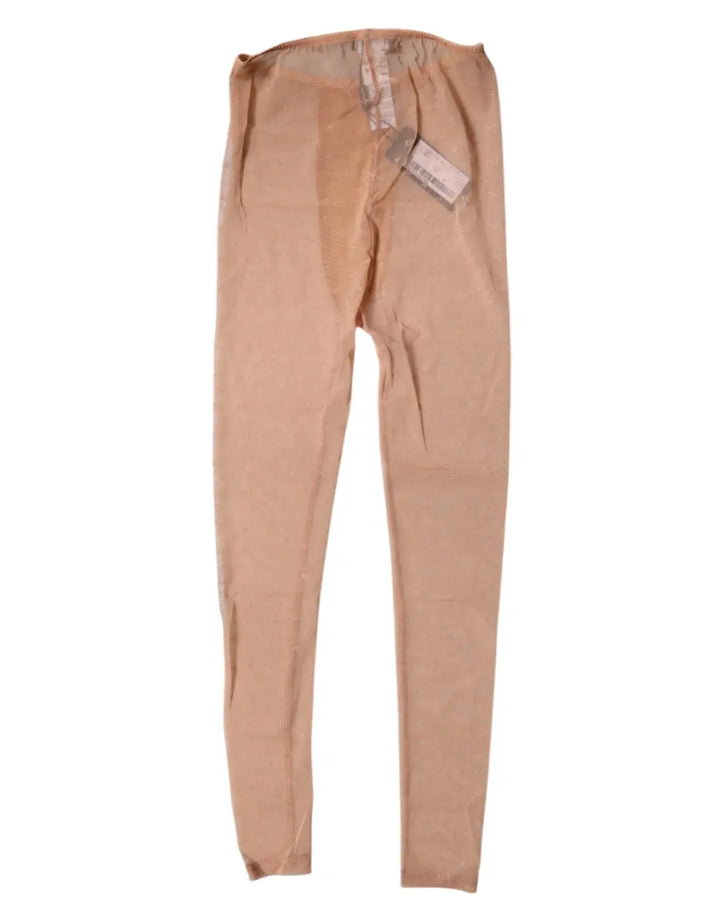 Dolce &amp; Gabbana Nude Beige Logo Lace Lingerie Pants Underwear