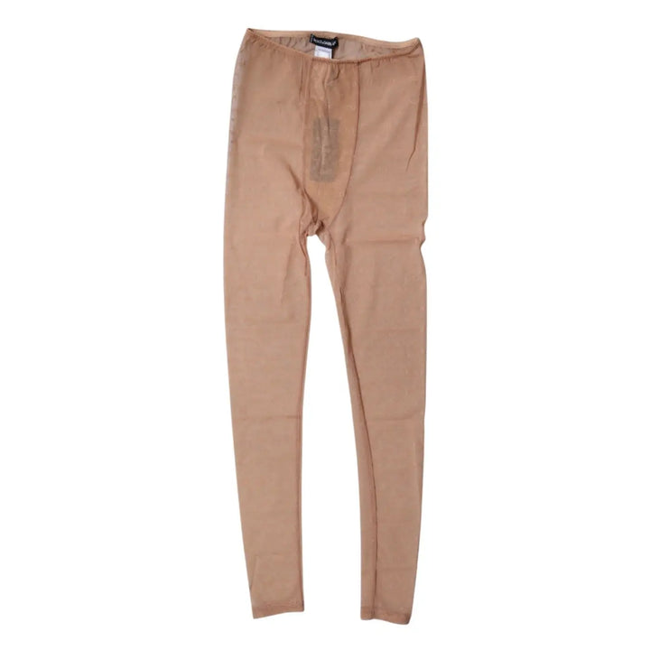 Dolce &amp; Gabbana Nude Beige Logo Lace Lingerie Pants Underwear