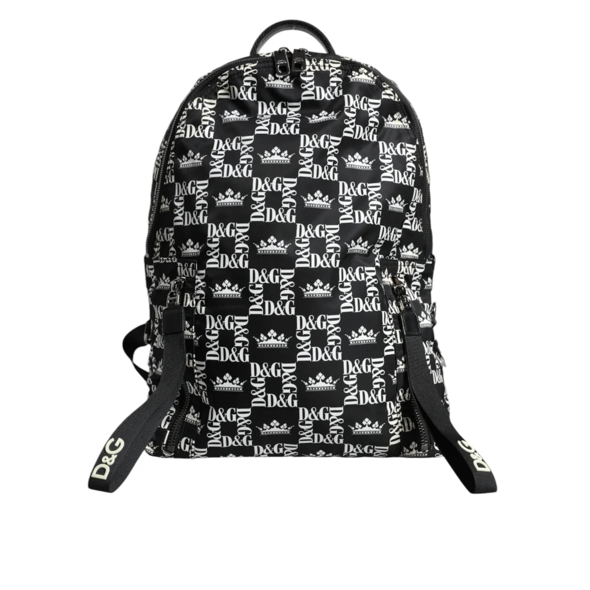 Dolce Gabbana Nylon Backpack Bag with Stylish Print &