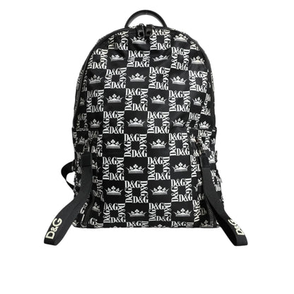 Dolce Gabbana Nylon Backpack Bag with Stylish Print &