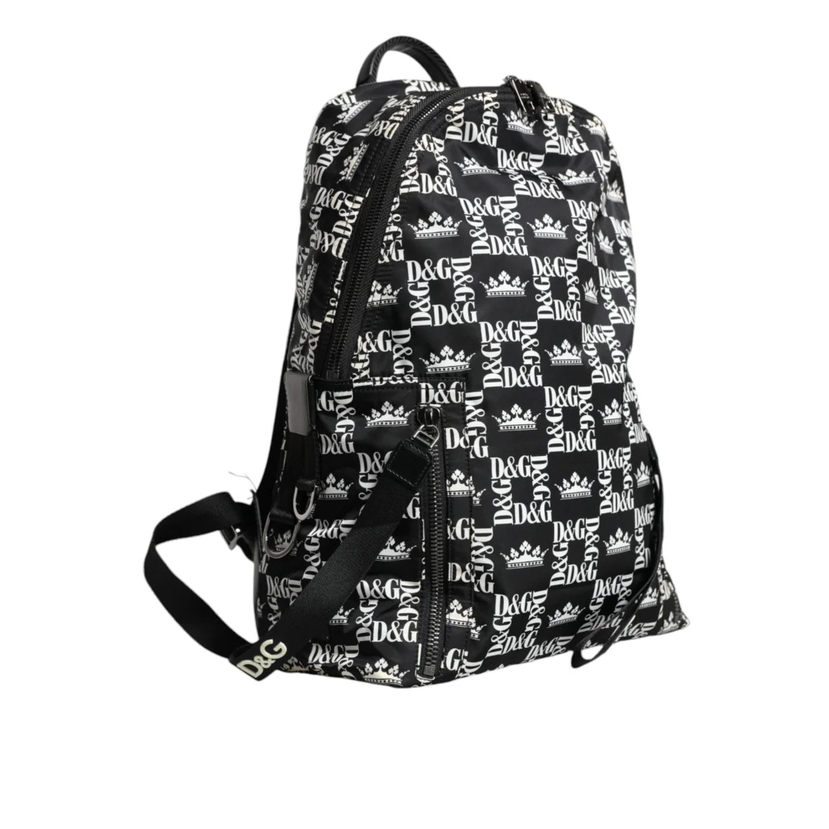 Dolce Gabbana Nylon Backpack Bag with Stylish Print &