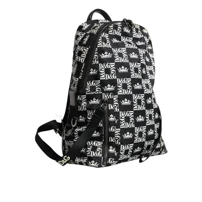 Dolce Gabbana Nylon Backpack Bag with Stylish Print &