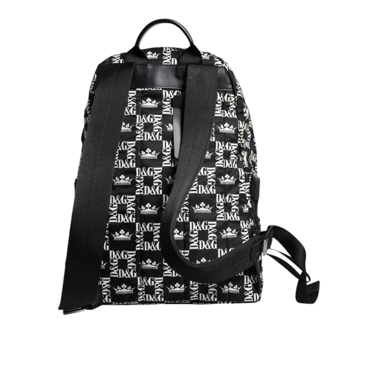 Dolce Gabbana Nylon Backpack Bag with Stylish Print &