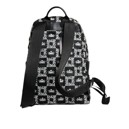 Dolce Gabbana Nylon Backpack Bag with Stylish Print &